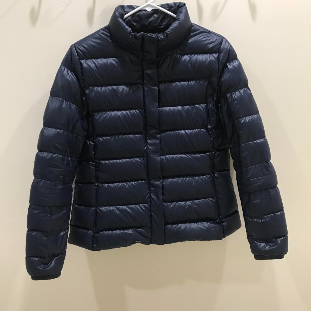 Mango Down Puffer Jacket 	Size M 	Navy Blue